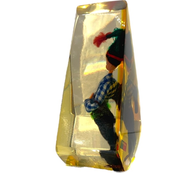 SOLD! Vintage Lucite Acrylic Portugal Doll Paper Weight 5in tall - Picture 3 of 13